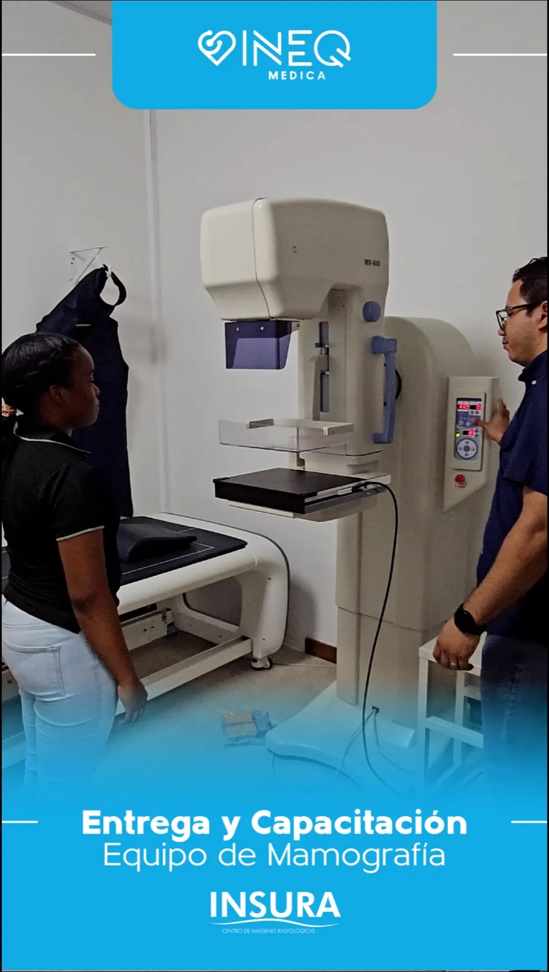 Mamógrafo, sistema de rayos X, panorámica dental y densitómetro óseo de cuerpo entero, Centro de Imágenes INSURA